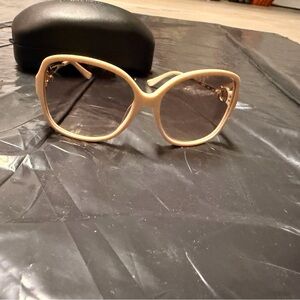 Salvatore Ferragamo Cream Sunglasses